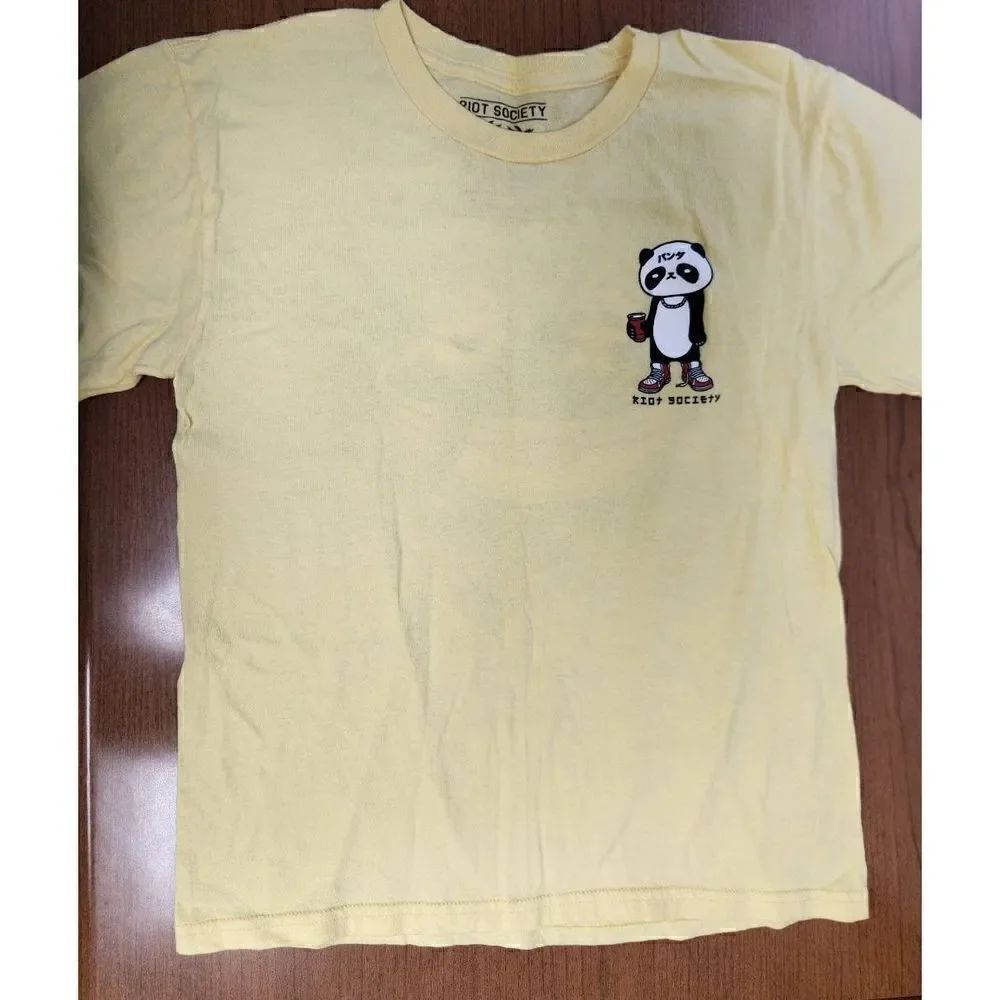 Riot Society Sugee Noodles Yellow T Shirt Size Medium
